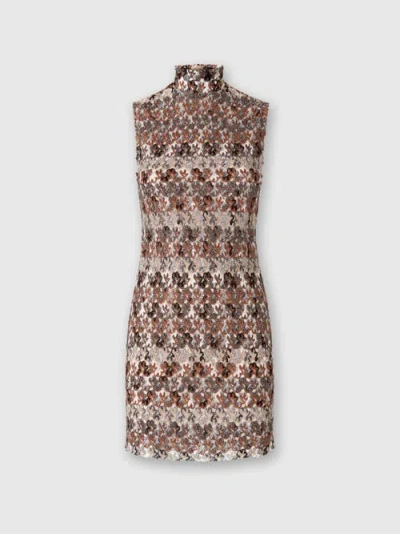 Missoni Minikleid Mit Stehkragen Aus Strukturierter Spitze In Multi