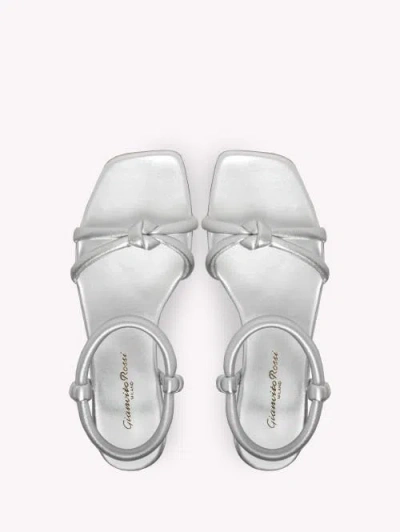 Gianvito Rossi Woman Sandals Silver Size 6.5 Leather In Silver