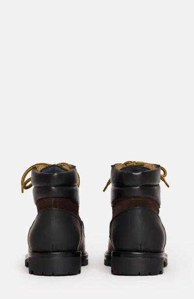 Scarosso Leather Suede Lace-up Boots In Brown