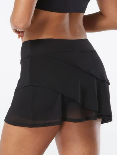 Coco Reef Sway Mesh Layer Swim Skort In Black
