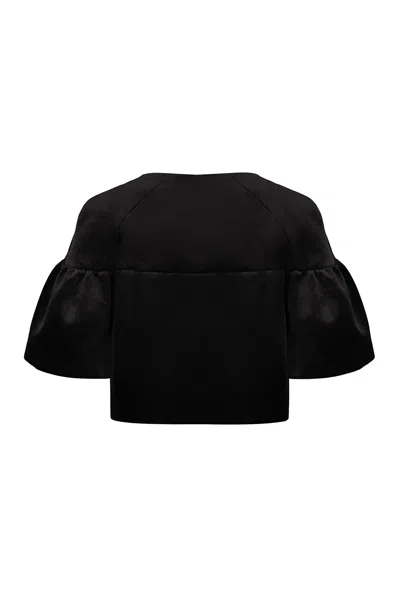 Alberta Ferretti Velvet Jacket In Black