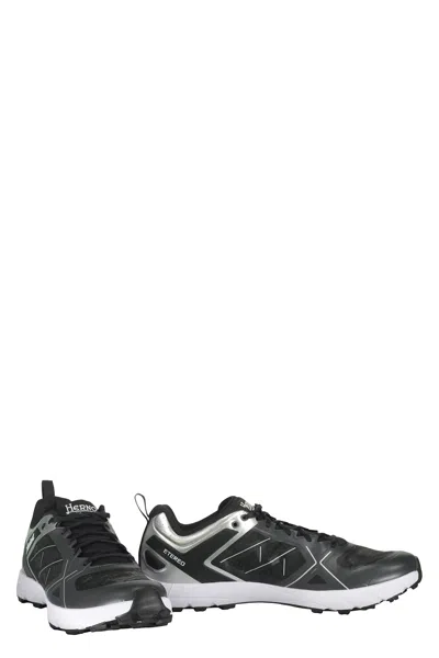 Herno Panelled Low-top Sneakers In Black
