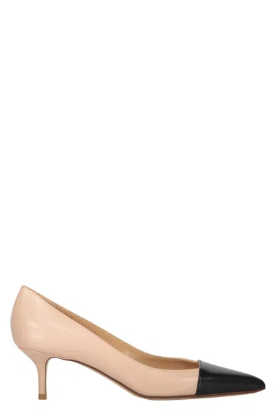 Francesco Russo 55mm Contrast-toe Pointed Pumps In Pink