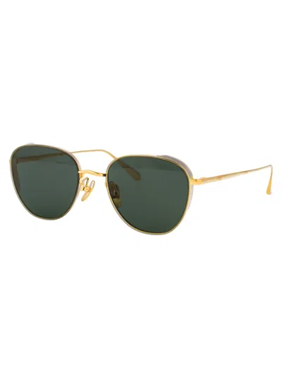 Linda Farrow Hardy Sunglasses In Gold