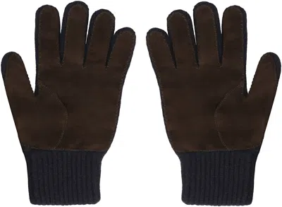 Moorer Palm-insert Cashmere Gloves In Blue