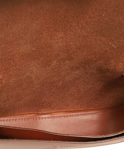 Il Bisonte Flap Closure Leather Shoulder Bag In Brown