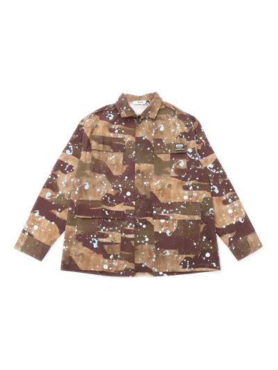 Msgm Parachute Shirt Boy In Multi