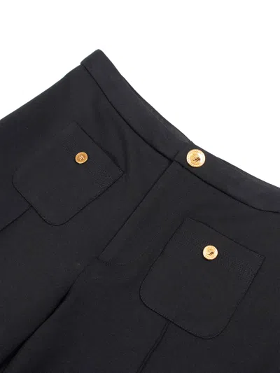 Versace Medusa-button Trousers In Black