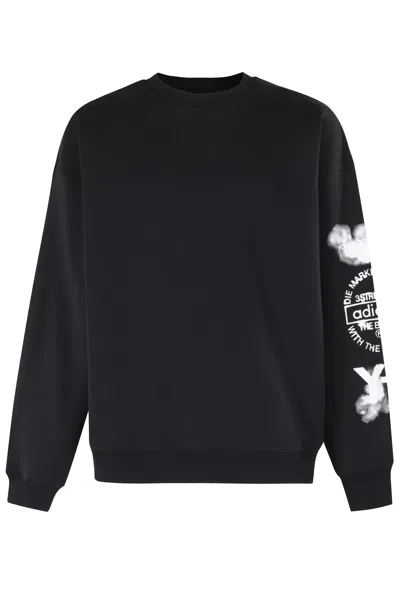 Y-3 Men's Graphic Crew Sweat In Black