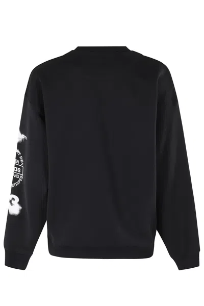 Y-3 Men's Graphic Crew Sweat In Black