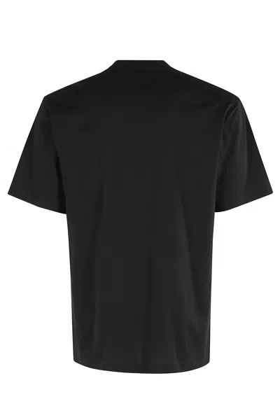 Y-3 Logo Cotton T-shirt In Black