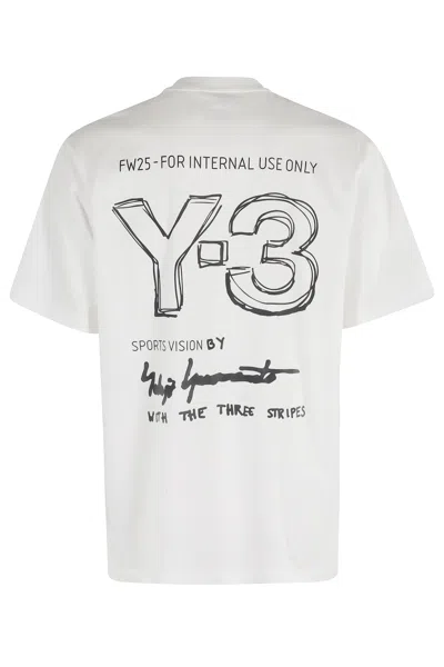 Y-3 Regular Short Sleeve Tee In White