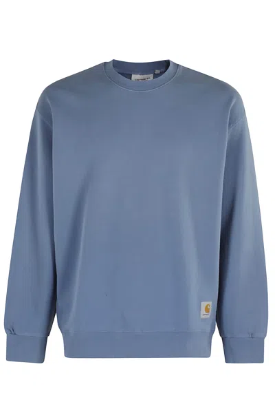 Carhartt Hudson Cotton Sweatshirt In Blue