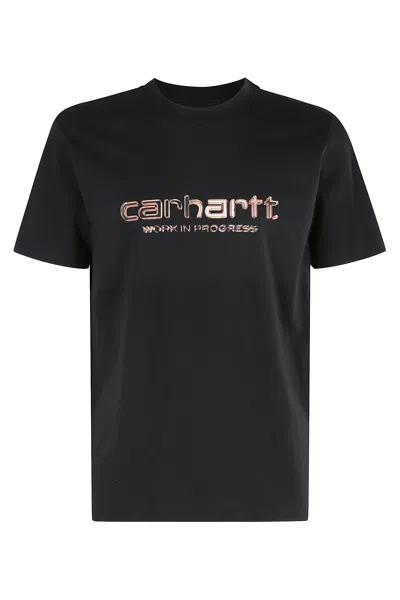 Carhartt Work In Progress Solar Chrome Organic Cotton Graphic T-shirt In Black