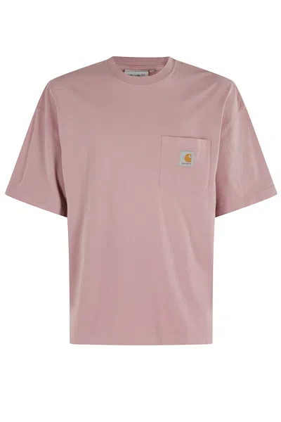 Carhartt Hudson Pocket T-shirt In Pink