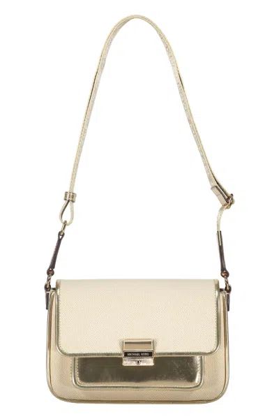Michael Kors Bradshaw Metallic-panel Flap Shoulder Bag In White