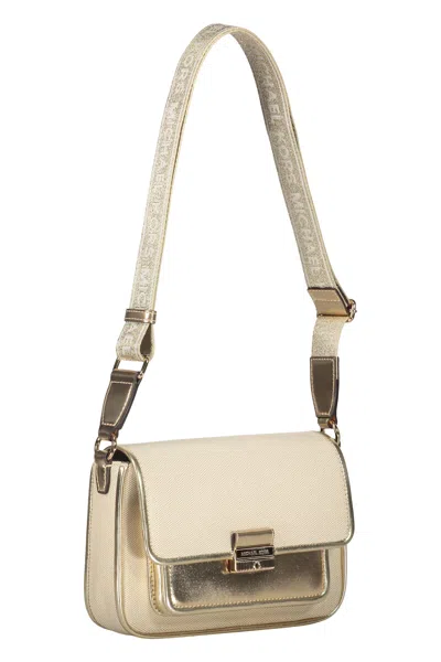 Michael Kors Bradshaw Metallic-panel Flap Shoulder Bag In White