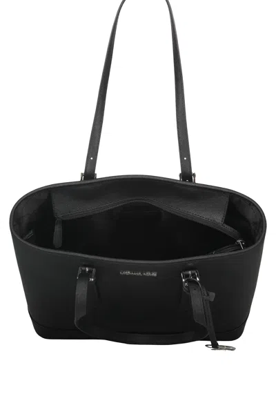 Michael Kors Leather Top-zip Tote Bag In Black