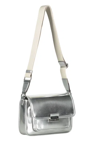 Michael Kors Medium Bradshaw Shoulder Bag In Silver