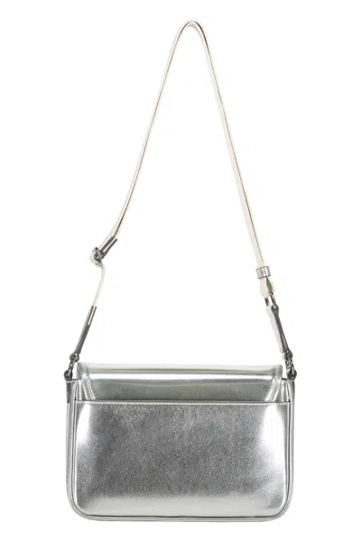 Michael Kors Medium Bradshaw Shoulder Bag In Silver