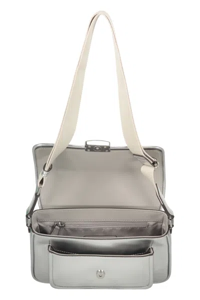 Michael Kors Medium Bradshaw Shoulder Bag In Silver