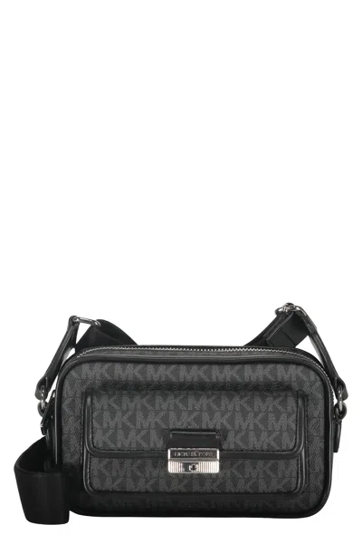 Michael Kors Bradshaw Extra-small Signature Logo Camera Crossbody In Black