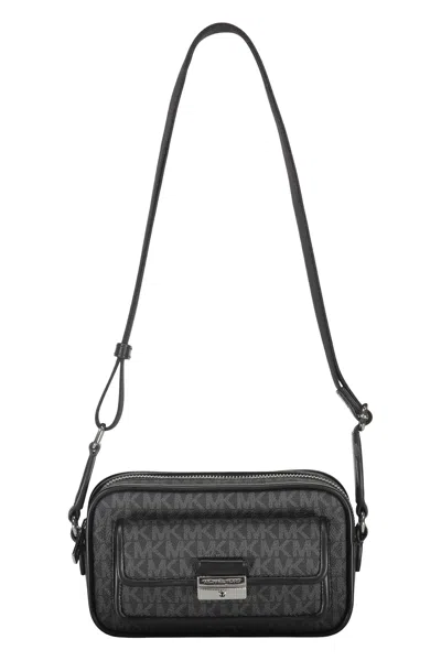 Michael Kors Bradshaw Extra-small Signature Logo Camera Crossbody In Black