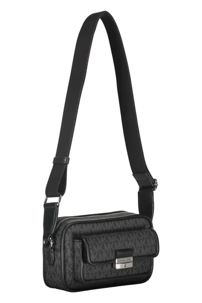Michael Kors Bradshaw Extra-small Signature Logo Camera Crossbody In Black