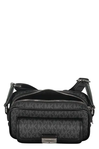 Michael Kors Bradshaw Extra-small Signature Logo Camera Crossbody In Black