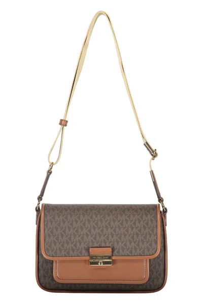 Michael Kors Bradshaw Monogram Shoulder Bag In Brown