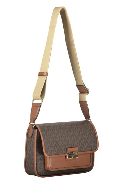 Michael Kors Bradshaw Monogram Shoulder Bag In Brown