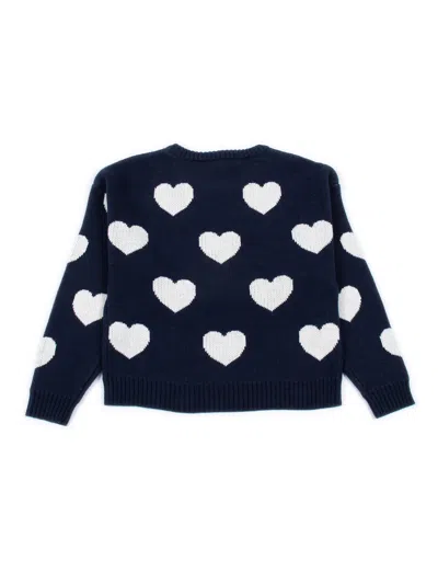 Monnalisa Cotton Wool Sweater In Black