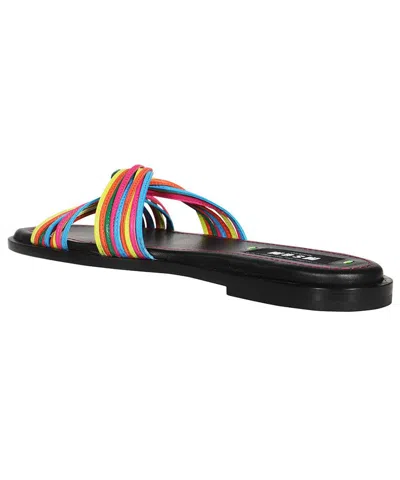 Msgm Woman Sandals Black Size 11 Soft Leather In Brown