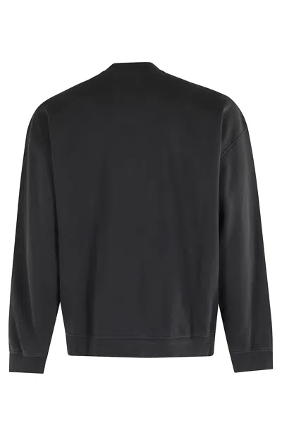 Diesel Relaxed-fit Black Sweatshirt With Graphic Design In Black