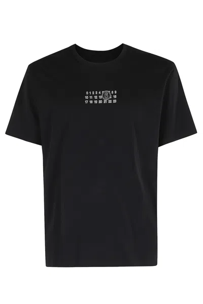 Mm6 Maison Margiela Mm6 By Maison Margiela "numeric" T-shirt Black In Black