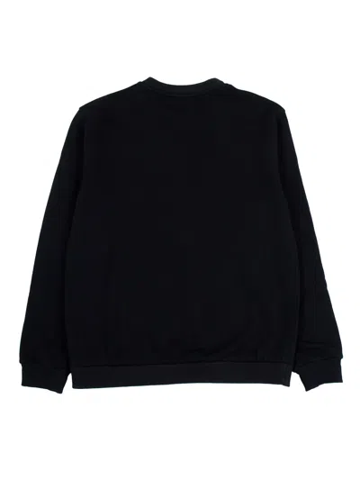 Dolce & Gabbana Crew Neck Fleece Sweatshirt With Dolce&gabbana Embroidery In Black