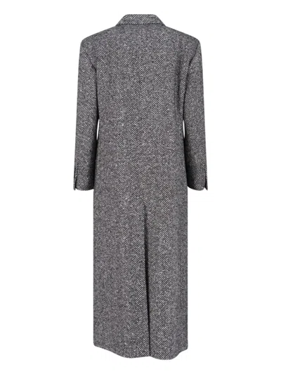 Tagliatore Caitlyn Virgin Wool Blend Maxi Coat In Gray