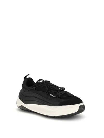 Moon Boot Fabric Sneakers With Chunky Sole And Pull Tab In Black