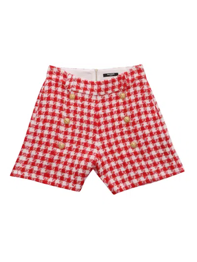 Balmain Suit Shorts In Red