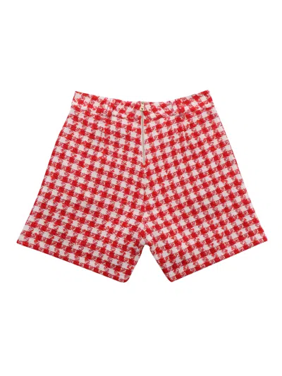 Balmain Suit Shorts In Red