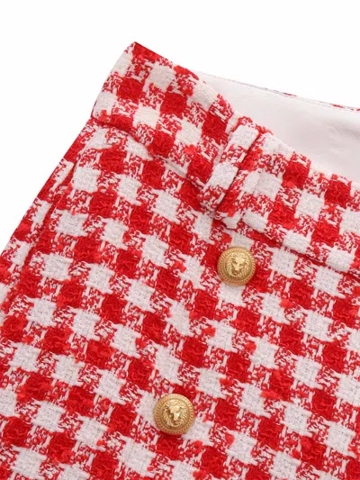 Balmain Suit Shorts In Red