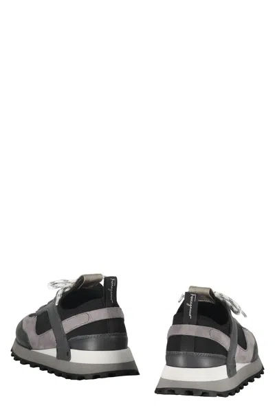 Ferragamo Ladies Chunky Pull-on Hybrid Sneakers In Black