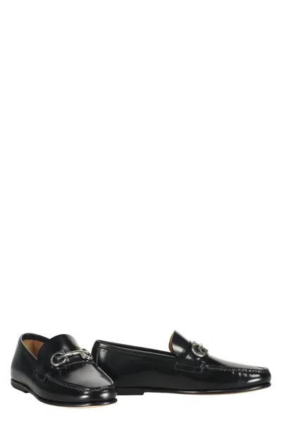 Ferragamo Man Loafers Black Size 7.5 Calfskin