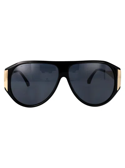 Etro Black Acetate Sunglasses In Black