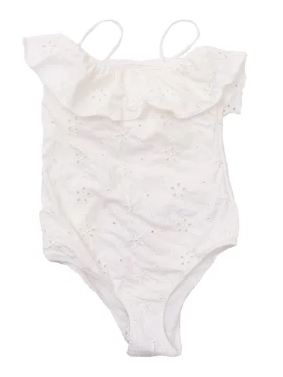 Mc2 Saint Barth Cut-out Swimsuit In White