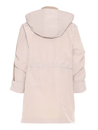 Msgm Panelled Parka Coat In Pink