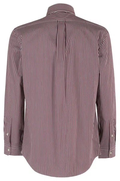 Polo Ralph Lauren Cotton Poplin Custom Fit Shirt In Neutral