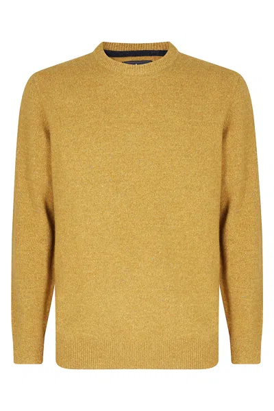 Barbour Essential Tisbury Sweater With Round Neckline In Yellow