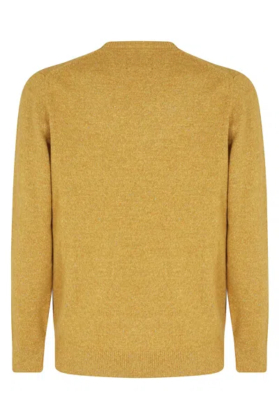 Barbour Essential Tisbury Sweater With Round Neckline In Yellow