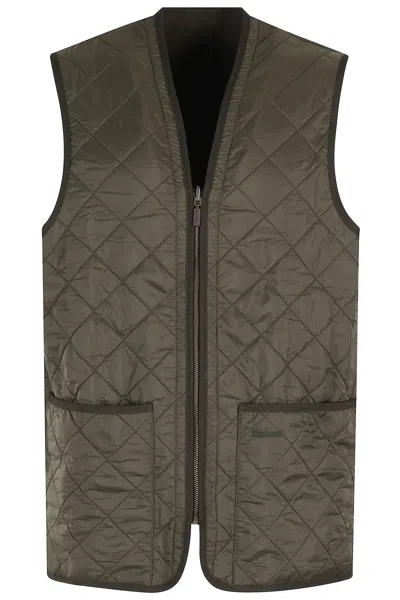 Barbour Polarquilt Zip-liner Vest In Green